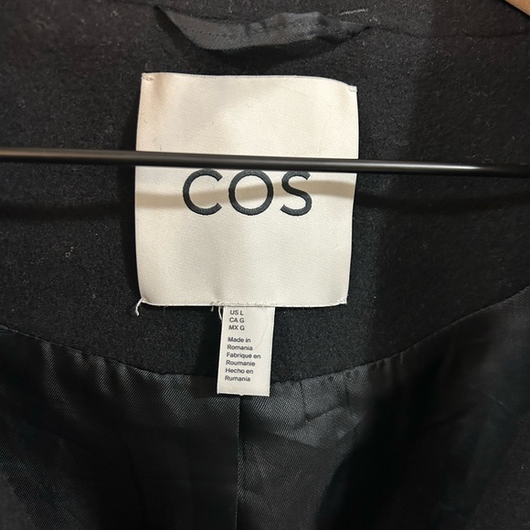 COS OVERSIZED DOUBLE-BREASTED WOOL LONG COAT - Picture 2 of 8